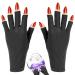 RAYOCON Uv-Gloves-for-Nail Lamp UPF50+ UV Protection Gloves for Manicures Fingerless Gloves for Protecting Hands from Nails UV Light(Black)