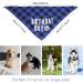 Kinbom Blue Checkered Dog Birthday Bandana - Pet Scarf for Small Medium & Large Dogs Perfect Birthday Party Accessory - Buy Online on GoSupps.com