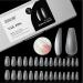Rosalind nail tips for gelnail medium ballerina 300PCs matt full cover soft gel nail tips medium coffee no-file nail tips pre-buff fake nail artificial for nail extension with box 15 sizes 0.39 ml (300 pack) medium ballerina matt 300PCs