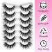 Fluffy Mink False Eyelashes 18MM Cat-Eye Look - 8D Volume Black Wispy Lashes | 7 Pairs Pack for Dramatic Effect - Buy Online on GoSupps.com