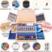 Professional Art Set 85 Piece with Wooden Easel, 2 Drawing Pads, Art Supplies in Portable Case - Painting & Drawing Kit (1 Easel, 2 Pads) - Buy Online on GoSupps.com