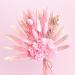 The Baked Studio - Dried Flower Cake Topper Set With Hot Pink & Gold Ombre Sun Palm Leaf Leaves & White Dried Flowers For Cake Decorating (Hot Pink & Gold) - Buy Online on GoSupps.com