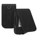 MEDMAX PU Leather Protective Case for Freestyle Libre 2 / Libre Reader, Lightweight Shockproof Diabetic Storage Carrying Case with Carabiner Clip and Handle (Black)