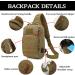 Valinov Tactical Shoulder Bag with USB Charging Port - Black | Military Sling Daypack - Buy Online on GoSupps.com
