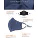 Borgasets Breathable Sport Face Mask - Adjustable Reusable Comfort Mask Navy Blue 2 Pack - Buy Online on GoSupps.com