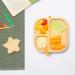Tiny Dining Segmented Bamboo Dinner Plate with Suction Cup - Baby Toddler Weaning - Eco Friendly Kids Food Plates - Blue - Buy Online on GoSupps.com