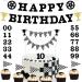 Black and White Checkered Flag Birthday Cake Topper Banner for Racing Theme and Race Theme Cake Topper Banner Set (With Banner Background)