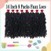 Paraglame Short Faux Locs Crochet Hair 14 Inch - Natural Black Pre-Looped Soft Faux Locs Curly Hair Extension - 8 Packs 1B - Goddess Locs Crochet Hair for Black Women - Buy Online on GoSupps.com