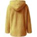 oelaio Womens 2023 Winter Fuzzy Fleece Jacket Hooded Full Zip Solid Cardigan Coats Outerwear with Pockets Fall Outfits Yellow Medium - Buy Online on GoSupps.com