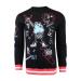 Screenshotbrand Mens Urban Hip Hop Premium Fleece - Pullover Active Urbanwear Street Fashion Crew Neck Sweatshirt Medium F11066-black