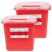 Alcedo Sharps Container for Home Use 2 Gallon (2-Pack) | Biohazard Needle and Syringe Disposal | Professional Medical Grade 2 Gallon 2
