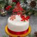 Merry Christmas Cake Decoration topper Yule Log Cupcake Toppers 3 Piece Gold silver red Leaf Holly Set (3 set red holly) - Buy Online on GoSupps.com