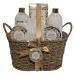 Luxury Bath & Body Spa Gift Basket for Women Almond Scent - Shower Gel Body Lotion Body Scrub Bath Salts Hand Lotion Bath Puff & Weaved Basket Included
