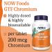 Now Foods GTF Chromium 200mcg - 250 Vegan Tablets | Lab-Tested, Soy Free, Gluten Free | Non-GMO, Vegetarian - Buy Online on GoSupps.com