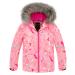 Wantdo Girl's Warm Snowboarding Jackets Waterproof Ski Jacket Fleece Winter Snow Coat Windproof Raincoats 10-12 Pink
