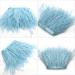 THARAHT Light Blue Ostrich Feather Trim 2 Yard - 4-6 inch Sewing Fringe for DIY Dress Sewing, Craft, Latin Wedding Decor - Buy Online on GoSupps.com