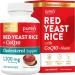 Red Yeast Rice 1200mg with CoQ10 & Flush Free Niacin 120 Vegetarian Capsules - Non Irradiated, Citrinin Free, Supports Healthy Cholesterol Levels & Cardiovascular System
