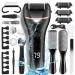 Electric Callus Remover for Feet with Rechargeable Waterproof 22 in 1 Professional Pedicure Kit,Foot Care Tools Wet & Dry Foot File For Dead Skin&Cracked Heel or Rough Hand With 3 Roller Heads 2 Speed
