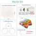 Harimau 3 Pack Embroidery Starter Kits for Kids - Punch Needle Fabric with Pattern, Threader, Yarns, Needle, Hoops - Rug-Punch Beige - Buy Online on GoSupps.com