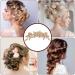 Golden Hair Clips | Golden Sparkly Hairpins - Retro Handmade Hair Accessories for Gatherings Festivals Wedding Events - Buy Online on GoSupps.com