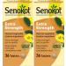 Senokot Extra Strength Natural Vegetable Laxative for Gentle Overnight Relief Occasional Constipation 36 Count - Pack of 2