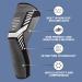 Full Leg Compression Sleeve - 4 Pair Long Knee Braces for Men & Women | Non-Slip Silicone Knee Support for Sports & Running | XX-Large Black - Buy Online on GoSupps.com