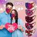 ZQP 10PCS Windproof Activated Carbon mask Valentines Day Baby Cat Holding Heart Shaped Baloons Romantic Love Themed Illustration Vermilion Black Facial Decorations for Adults 10PCS A1124-382 - Buy Online on GoSupps.com