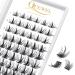 Eyelashes Individual Quewel Individual eyelash clusters lashes d curl 8mm eyelash segments wide foundation individual eyelashes for eyes make-up DIY eyelash extension (sparkle-d-8mm) 1 piece (1 Pack) Sparkle-D-8mm