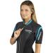 Cressi Women's Shorty Wetsuit - 3mm Neoprene for Scuba Diving, Snorkeling, Windsurfing - XX-Large Black/Aquamarine - Buy Online on GoSupps.com