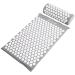ProsourceFit Acupressure Mat and Pillow Set for Back/Neck Pain Relief and Muscle Relaxation Gray/White