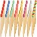 40 Pieces Bamboo Toothbrushes Charcoal Toothbrush Biodegradable Tooth Brush Natural Bamboo Toothbrushes with BPA-Free Nylon Bristles in 8 Colors Multi-color