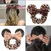 Leopard Mouse Ears Velvet Scrunchies with Sequin Bows - 4 Pack Hair Accessories for Women, Girls, Adults & Kids - Buy Online on GoSupps.com