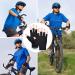 Summer Semi-Finger Men's Cotton Bicycle Gloves | Anti-Slip UV Protection Thin Sun Protection for Driving Golf & Cycling - Black - Buy Online on GoSupps.com