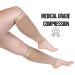 Zeta Plus Size Short Length Leg Sleeve Support Socks - Wide Calf Compression Sleeve for Women - 2XL Nude - Buy Online on GoSupps.com