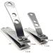 Kohm Heavy-Duty Stainless Steel Nail Clipper Set for Thick Nails - Professional Toenail Clippers with Built-in File for Seniors and Adults - Buy Online on GoSupps.com