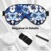 SSIMOO Blue Hibiscus Soft Sleep Eye Mask - Breathable Travel Eye Patch for Women - Perfect for Relaxation - Buy Online on GoSupps.com