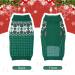 Katzinst Christmas Dog Sweater | Fleece Snowflake Pattern | Medium-Sized Dogs | Perfect Holiday Wear for Maltesers & Jack Russells - Green L - Buy Online on GoSupps.com