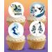 24 x Pre-Cut Surfing 7 Edible Stand up Wafer/Rice Paper Cupcake Cake Toppers Birthday Party Beach Holiday Surfboard Ocean Water Sport Decorations - Buy Online on GoSupps.com