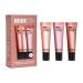 Nudestix NudeGlow Lip Set 3-Piece Hydrating Peptide Lip Butter Kit with Glossy Shimmer Tints | Includes Vanilla Sprinkle Rose Sparkle & Mocha Magic | Clean Vegan Plumping Lip Balm Trio