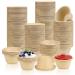 Cmkura 200 Pack 2oz Disposable Souffle Cups Bagasse Fiber Souffle Cups Portion Cups Sample Cups Tasting Cups Condiment Cups for Salad Dressing Sauce Souffle and Salsa