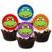 Ninja Turtle Cupcake Toppers PRECUT Optional #1 Edible Ninja Turtle Cake Topper Ninja Turtles Birthday Decorations Ninja Turtle Cake Toppers Ninja Cake Decorations Ninja Turtle Party (UNCUT 12) 12 UNCUT