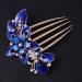 Hair Side Combs Hair Clip Combs Flower Hair Comb for Bride Delicate Headwear Headdress Wedding Dress Accessories Party Hair Ornament for Female Women (Dark Blue) - Buy Online on GoSupps.com