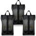 Shoe Bags for Travel, 3 Pack XX-Large Waterproof Shoe Bags for Women & Men, Translucent Design protable Shoe organizer bag for Packing with Sturdy Zipper(Black) Black 3pack