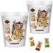 Halva Tahini Bar Mini Snacks  Assortment of 2 Bags Each Contains - 18 Snack-Sized Halvah Pistachio, Vanilla, and Cocoa Bean Israeli Snacks  Vegan, Kosher Snacks with No Gluten or Lactose by Achva, 12 g. Each 18 Count (Pa