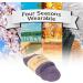 Cosyfeel Women Loose Diabetic Socks | 4-Pack Neuropathy Ankle Socks for Ladies | Super Soft Eco-Friendly Bamboo Material | Durable with Seamless Toe | Multicolour Patterns | 4 Seasons 7-9 1/2 CHALK VIOLET - Buy Online on GoSupps.com