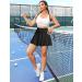 DERCA Women's High Waisted Tennis Skirt with Pockets - Black, Large - Buy Online on GoSupps.com