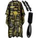Professional Salon Cape with Snap Closure Waterproof Hair Salon Cutting Cape Barber Hairdressing Cape Yellow Stripe