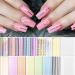 EBANKU 17 Sheets Strip Line Nails Stickers, 3D Fluorescent Laser Gold Adhesive Striping Tape Nail Decals for Women Girls Nail Art Design Deacoration 17 Count (Pack of 1)