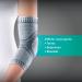 OPPO 2988 ACCUTEX Elbow Brace Compression Sleeve for Tendonitis Tennis Elbow Golfer's Elbow & Arthritis - Unisex Gray Small - Buy Online on GoSupps.com