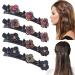 Sparkling Crystal Stone Satin Hair Bands and Braided Clips Set for Women and Girls - 8PCS - Buy Online on GoSupps.com